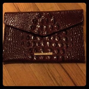 NWOT Authentic Brahmin Snakeskin Envelope Clutch